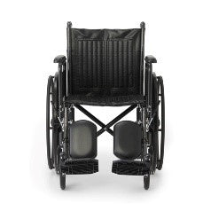 Standard wheelchair with elevating leg rests