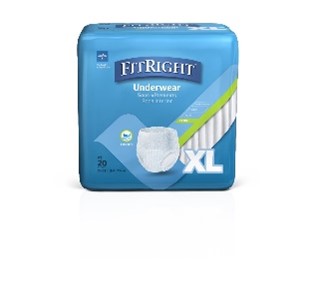 FitRight Extra Protective underwear, size XL, for Waist size 56”- 68”